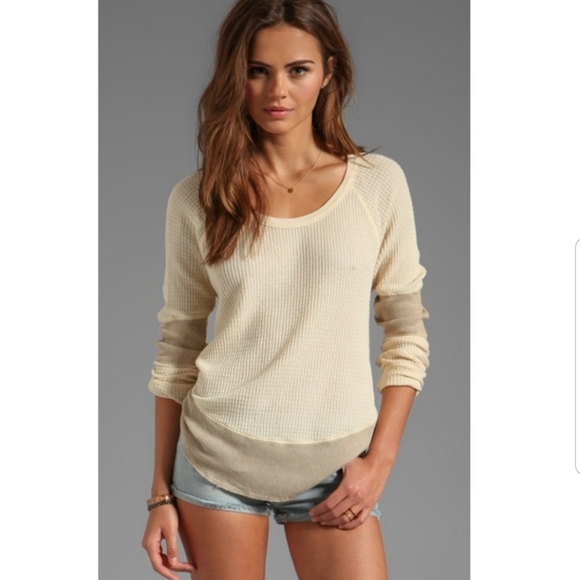Free People Tops - 💜Free People Diamond Dozen Waffle Knit